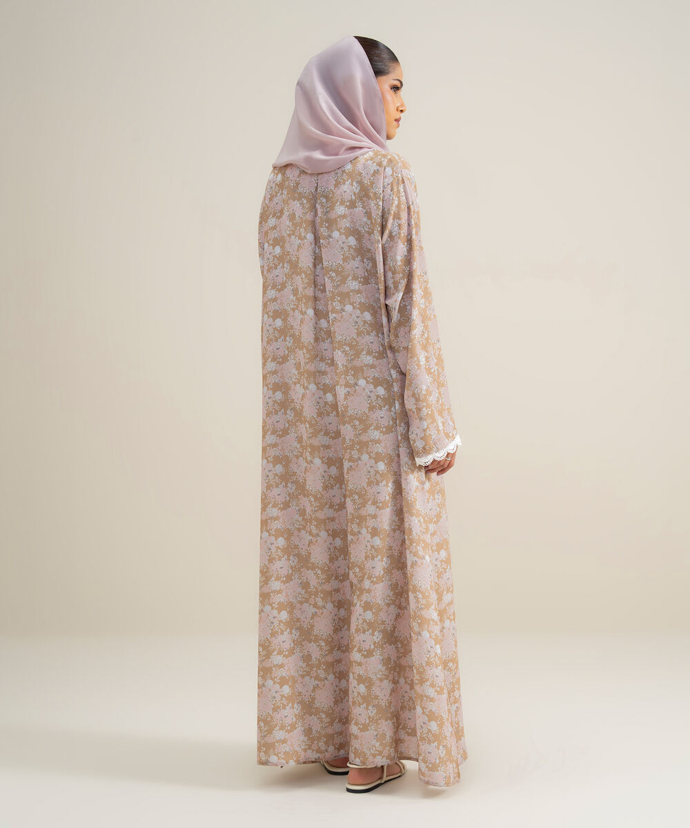 Women's Polyester Multi Printed Abbaya Set