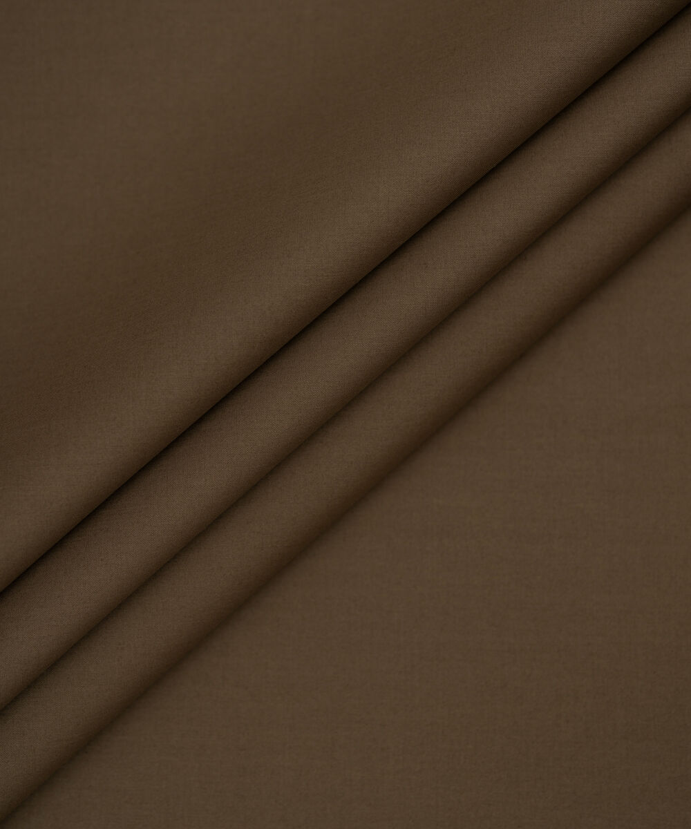 Men's Unstitched Light Brown Two Piece Premium Cotton Suit