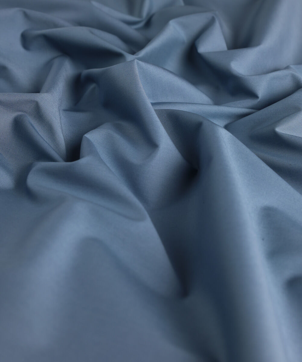 Men's Unstitched Fine Cotton Blue Full Suit Fabric