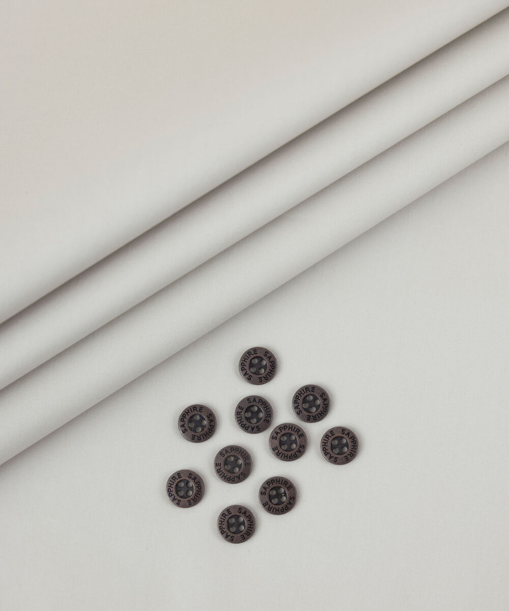 Men's Unstitched 2-Piece Luxury Giza Cotton Light Beige Suit