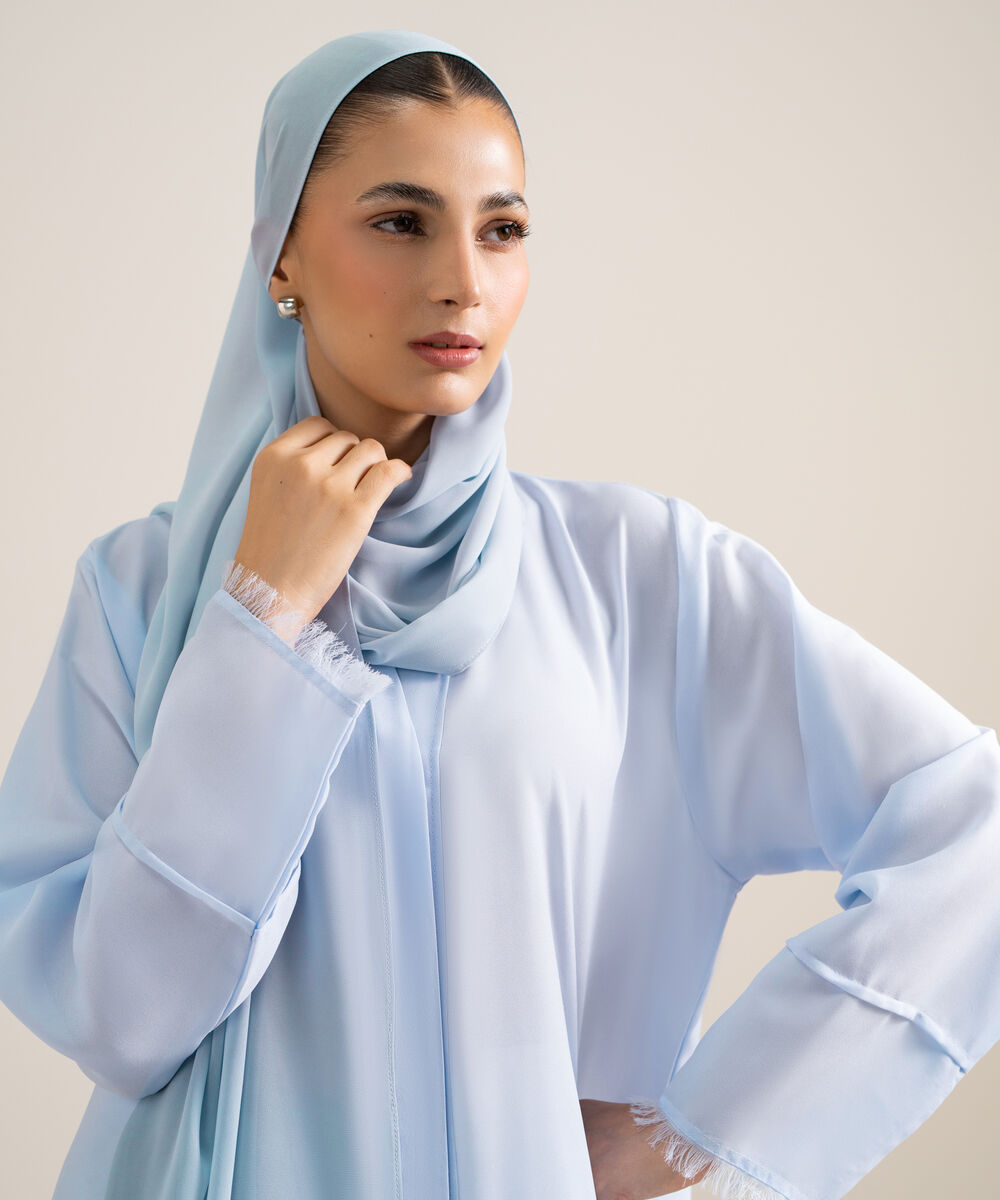 Women's Sky Blue Regular Abaya