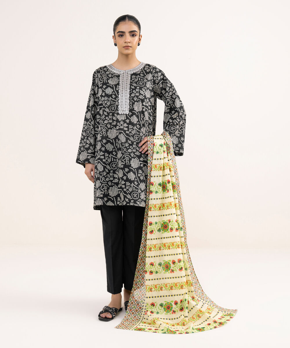 Fine Volie Yellow Printed Dupatta