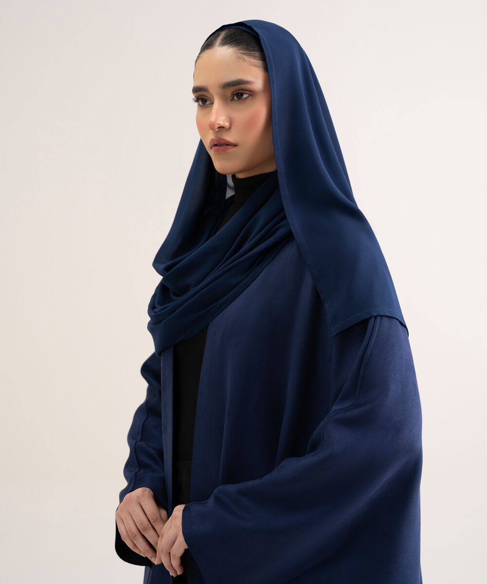 Women's Polyester Navy Blue Hijab
