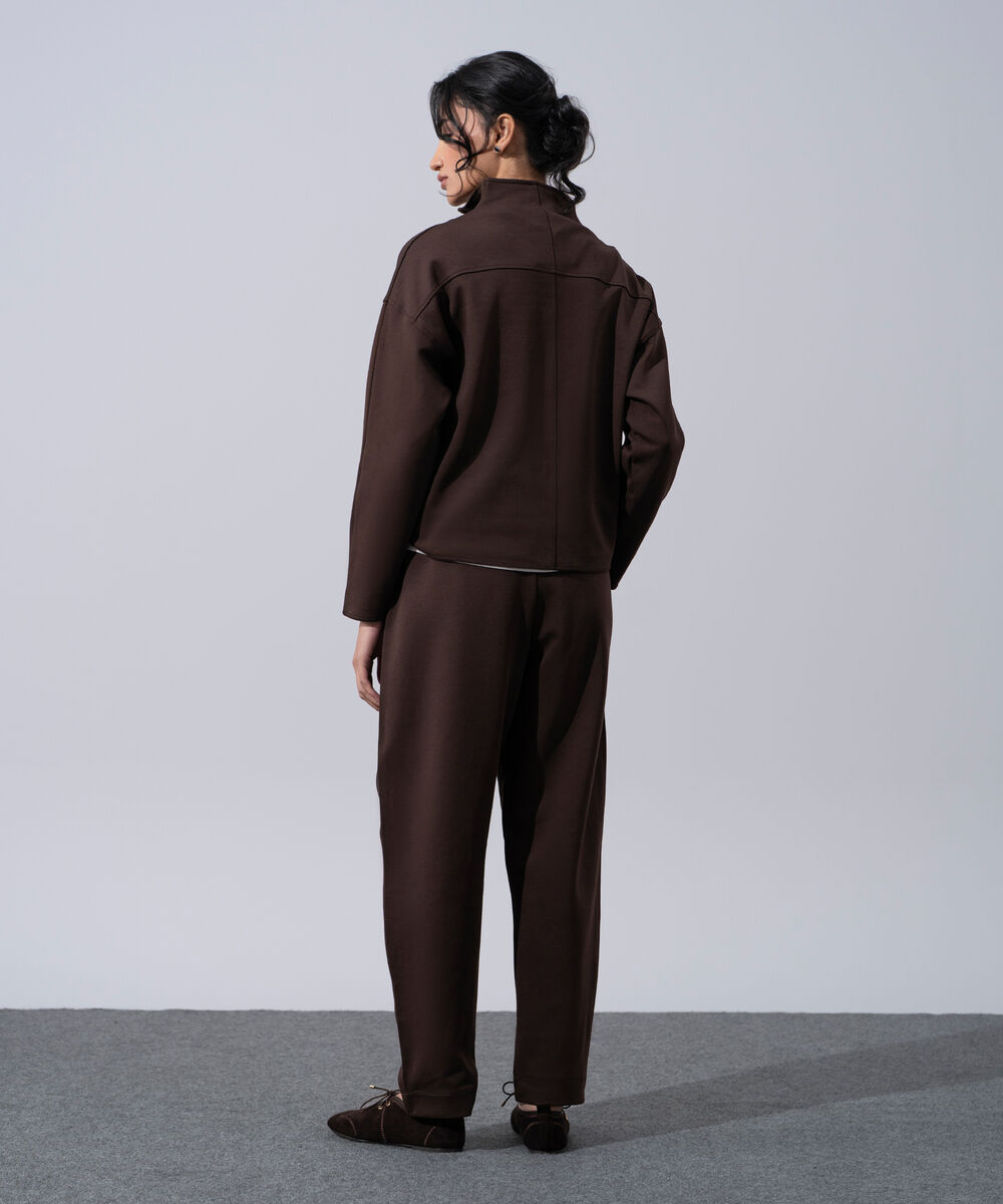 Women's Western Wear Brown Funnel Neck Jumper