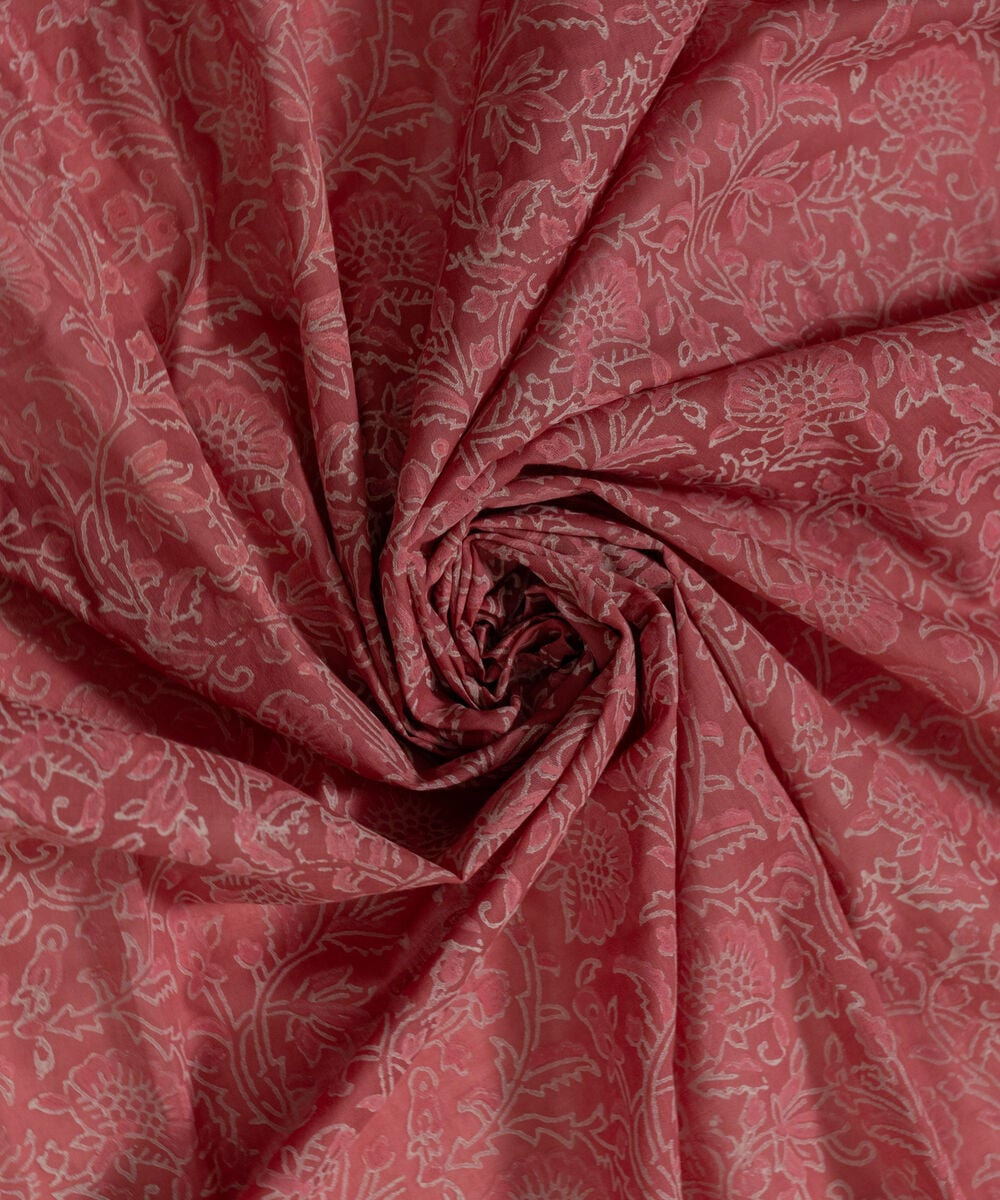 Women's RTW Fine Voil Printed Muted Pink Dupatta