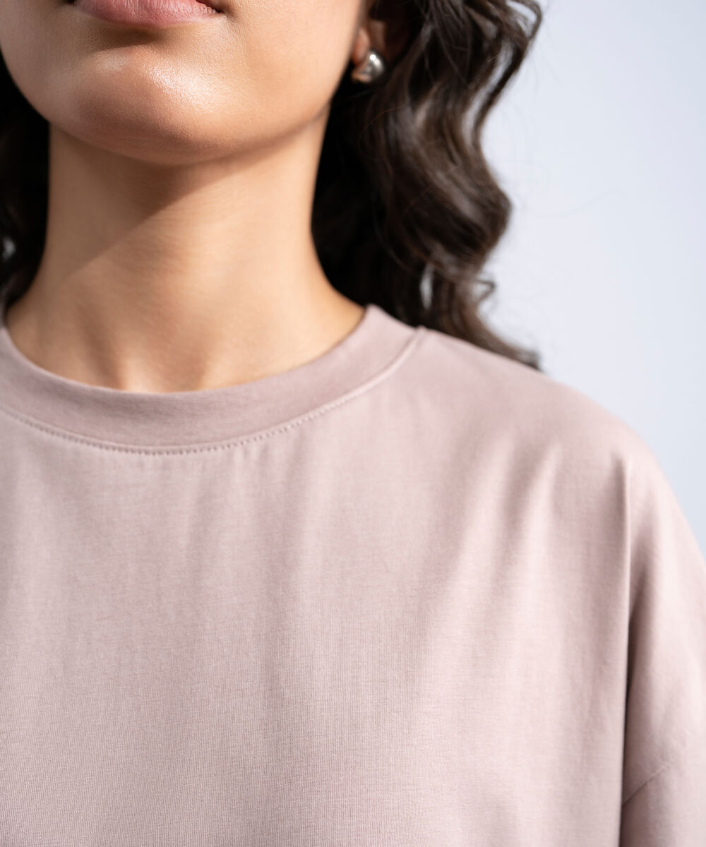 Women's Western Tea Pink Loose Fit T-Shirt