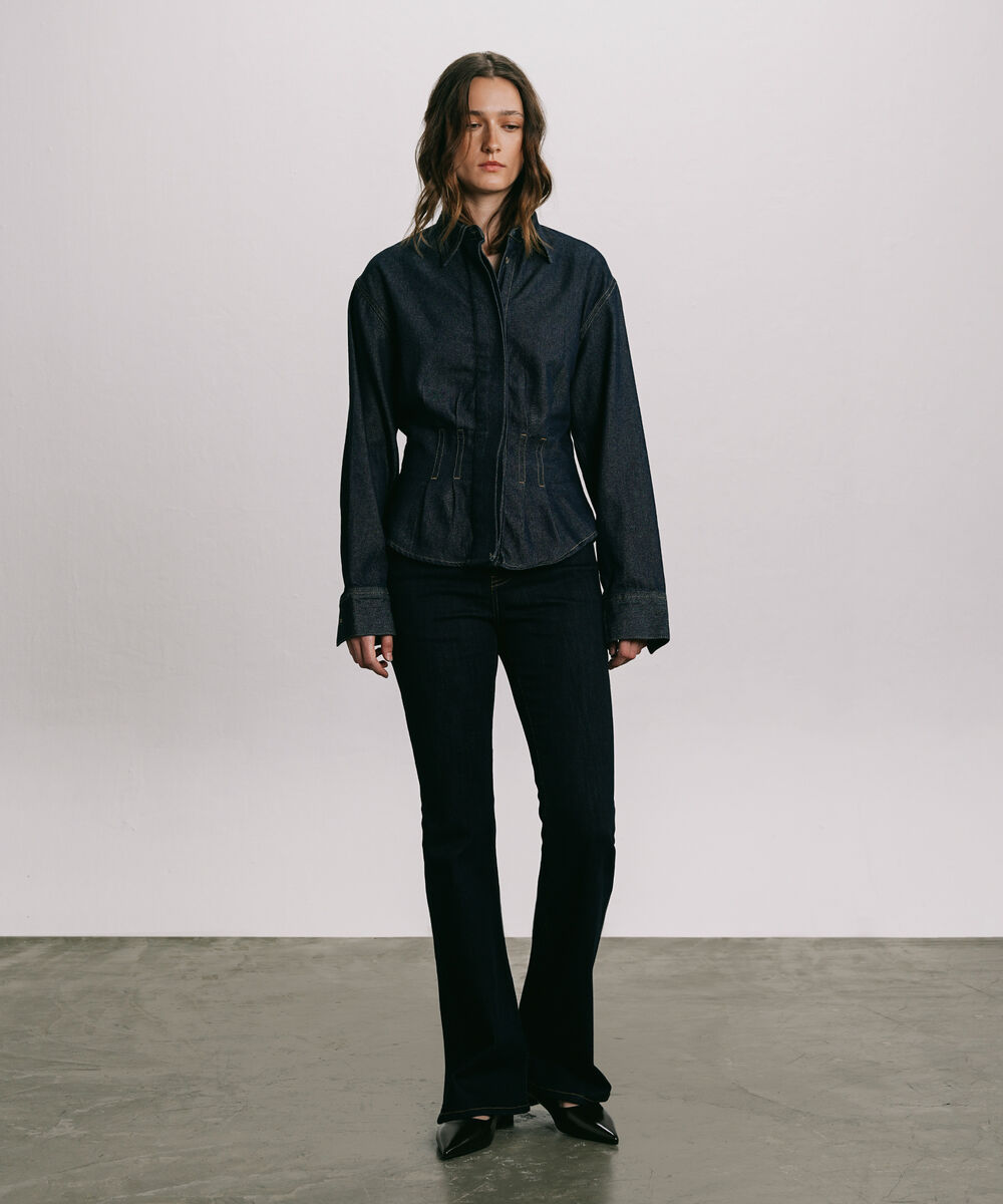 Women's Western Wear Blue High Rise Bootcut Jeans