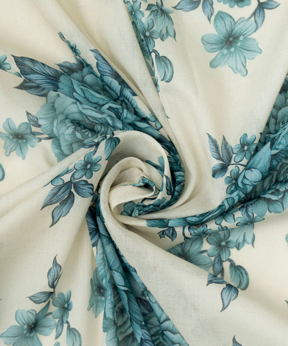 Fine Volie Beige Printed Dupatta