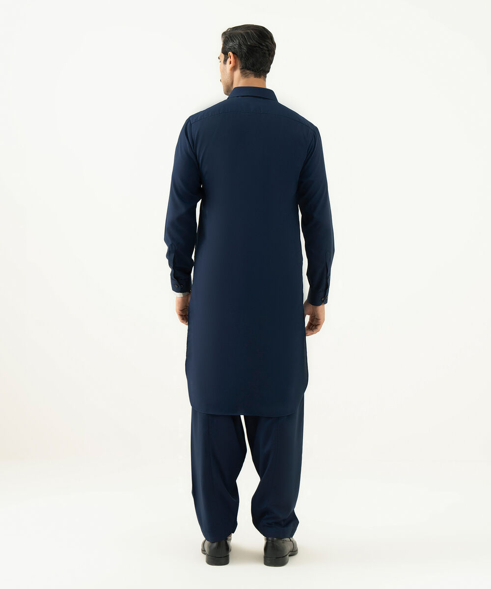 Men's Falak Plain Blue Kurta Shalwar