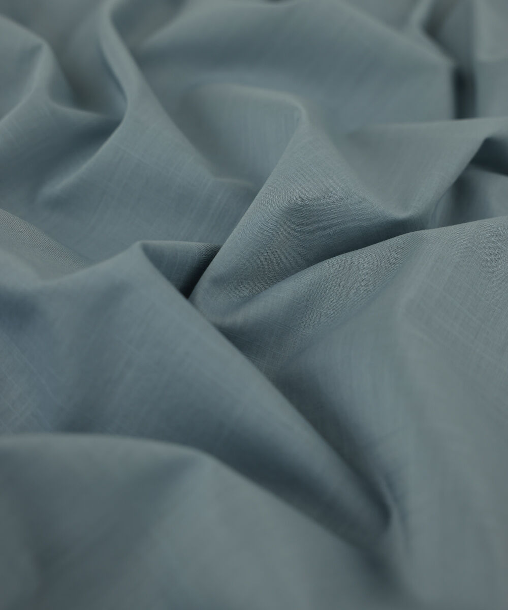 Men's Unstitched Cotton Slub Grey Full Suit Fabric