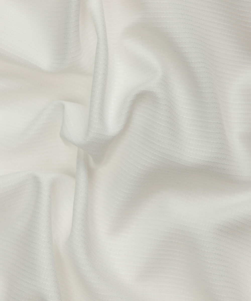 Men's Unstitched Two-Piece Off White  Premium Wash & Wear Dobby Suit