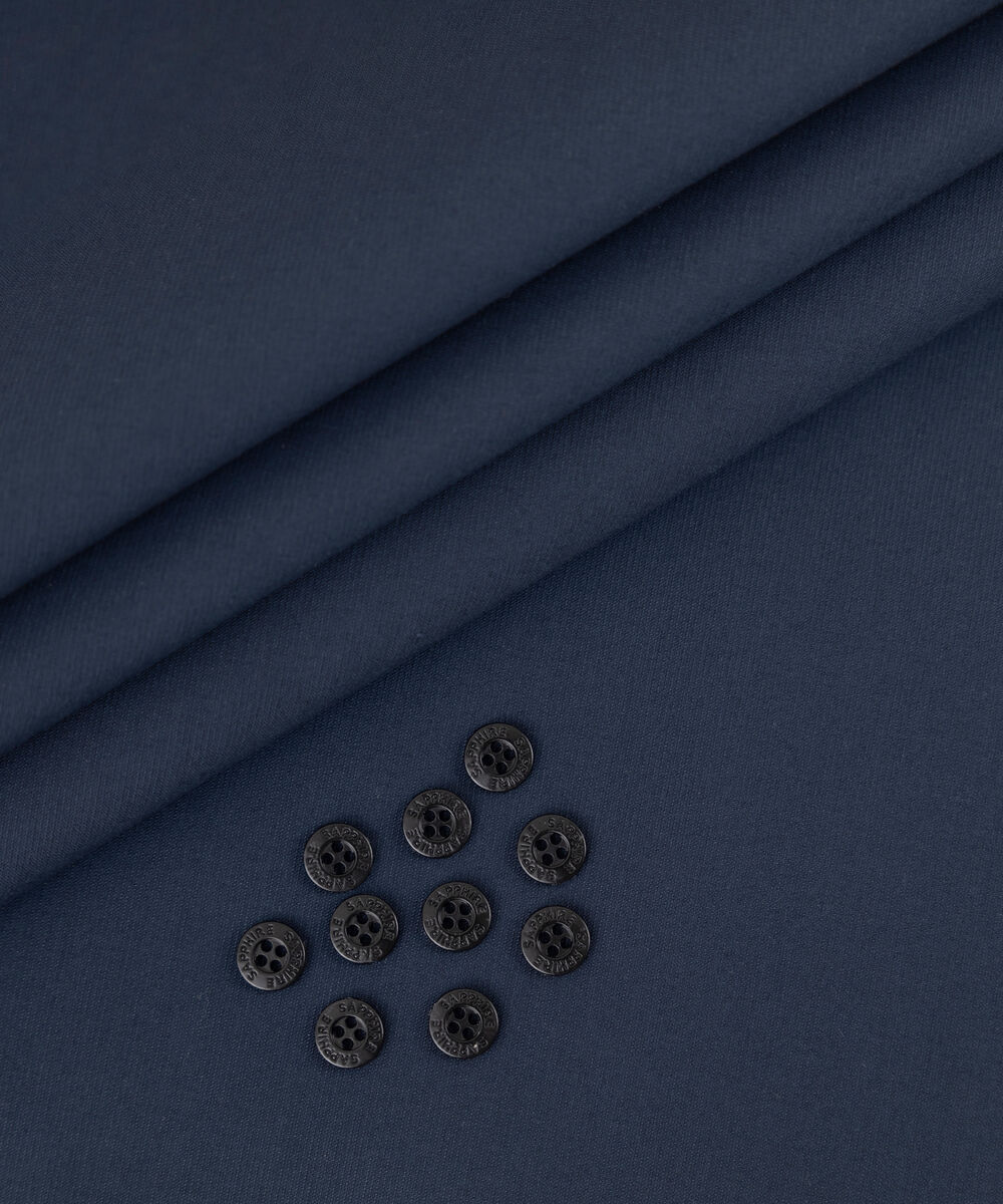 Men's Unstitched 2-Piece Premium Cotton Dobby Navy Suit