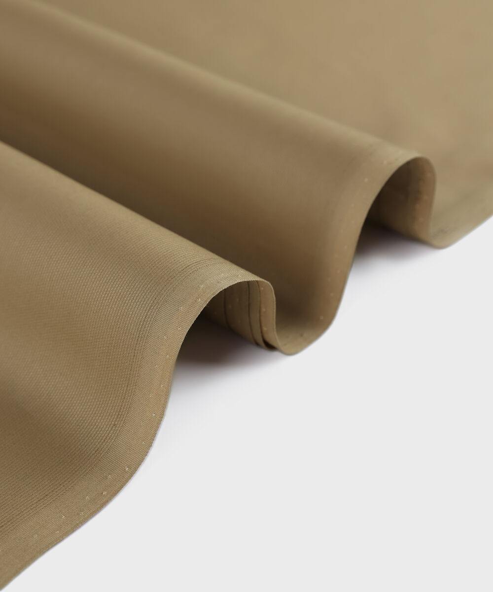 Men Unstitched Cotton Brown Full Suit Fabric