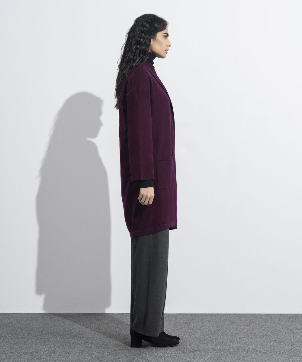 Women's Western Wear Merlot Long Knit Cardigan