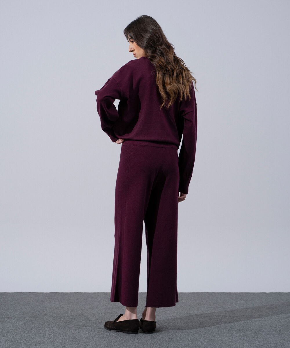Women's Western Wear Merlot Knit Jogger Trousers