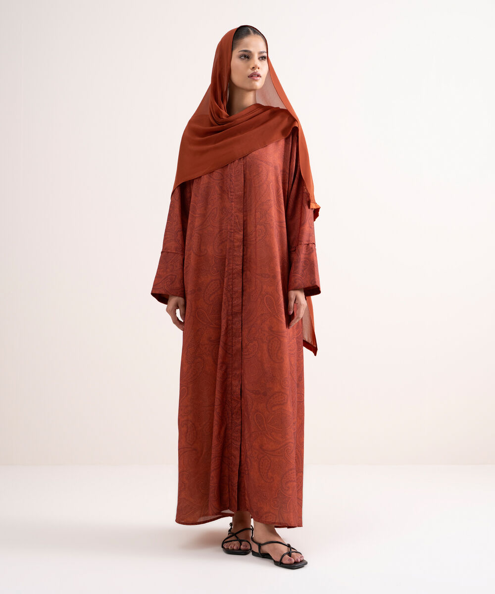 Women's Multicoloured Printed Abbaya Set