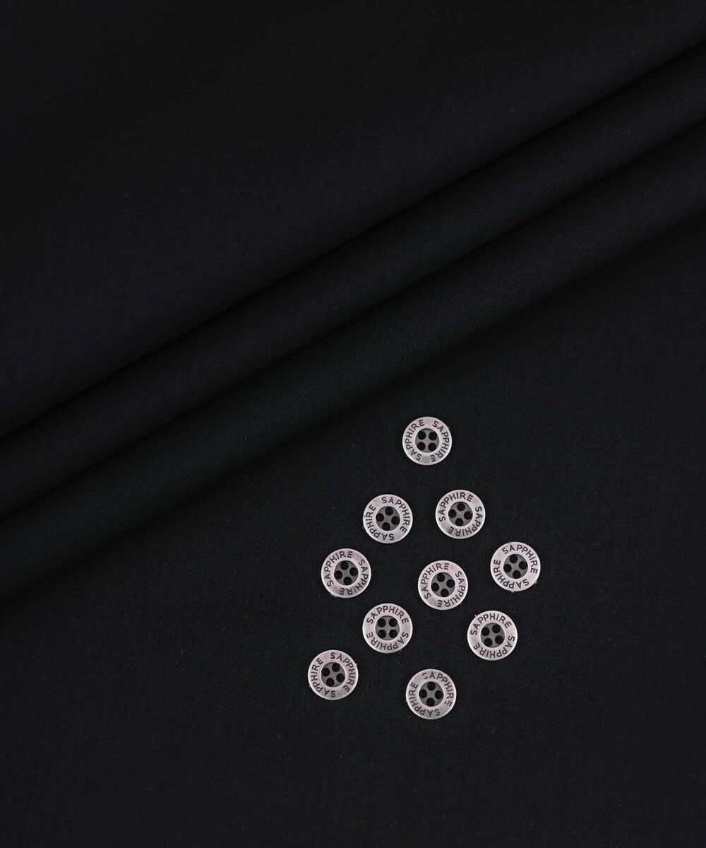 Men's Unstitched 2-Piece Luxury Wash & Wear Black Suit