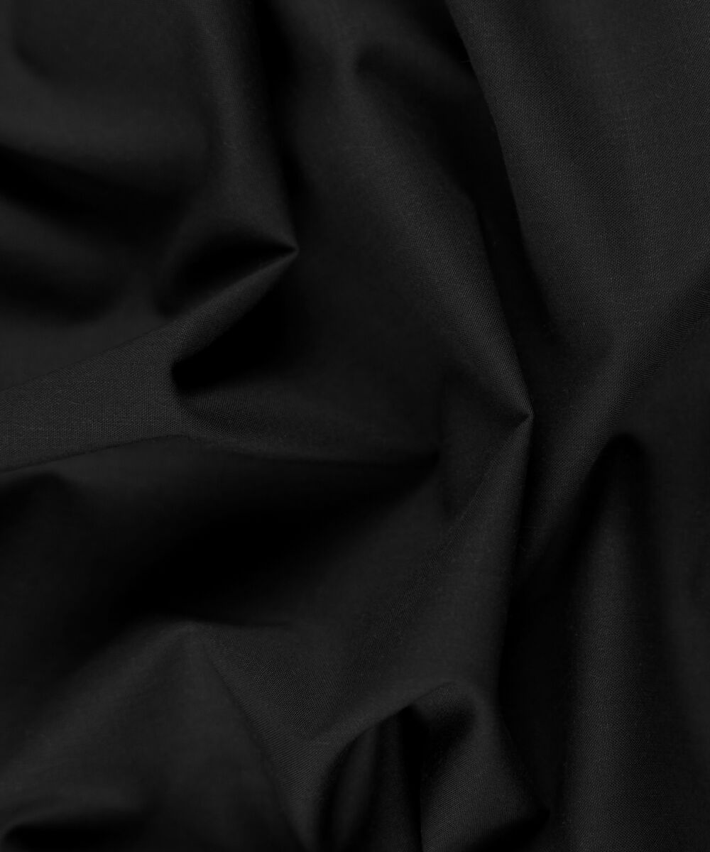 Men's Unstitched Two-Piece Premium Giza Cotton Black Suit.