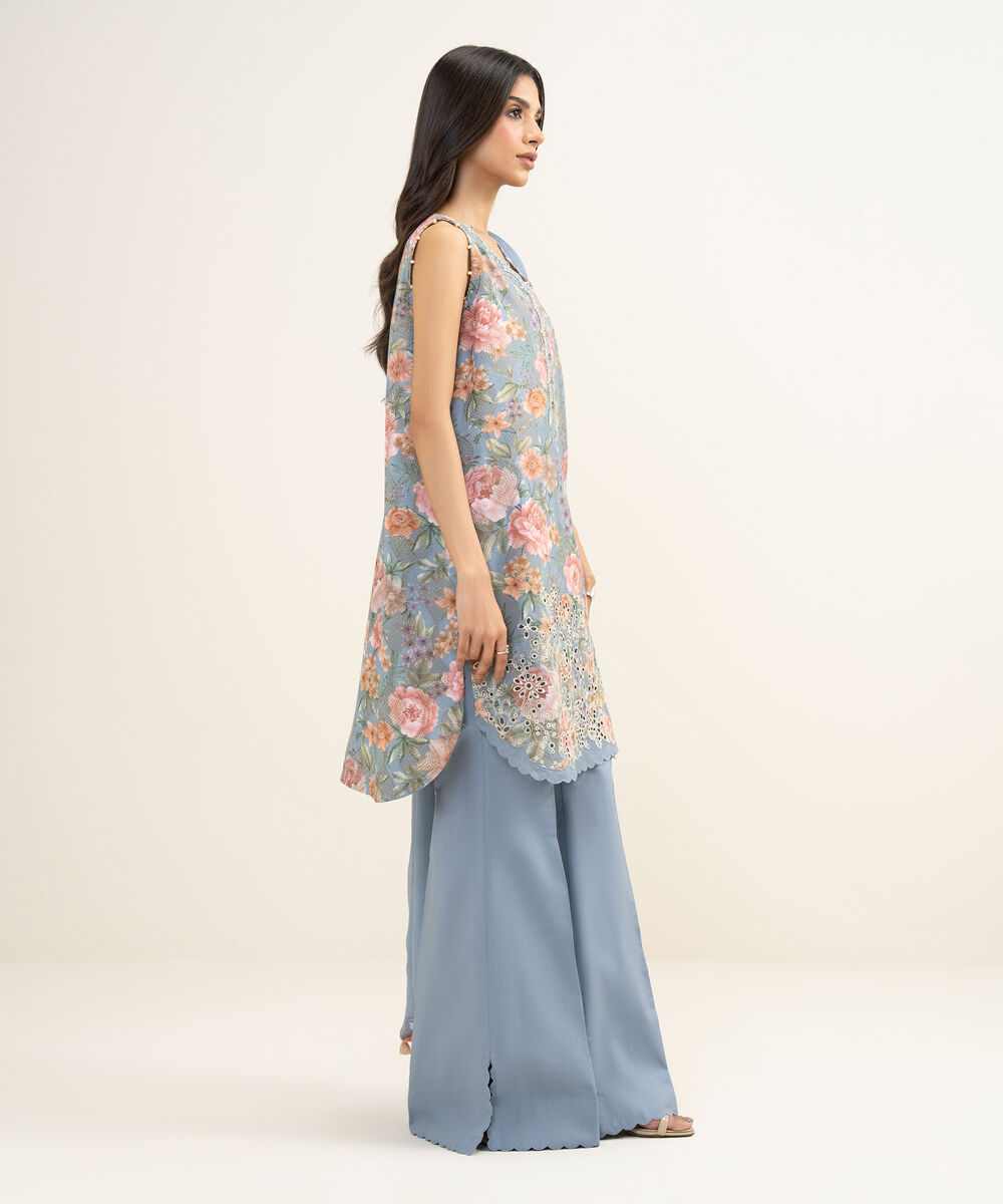 Women's Unstitched Extra Weft Jacquard Embroidered Multi 3 Piece Suit