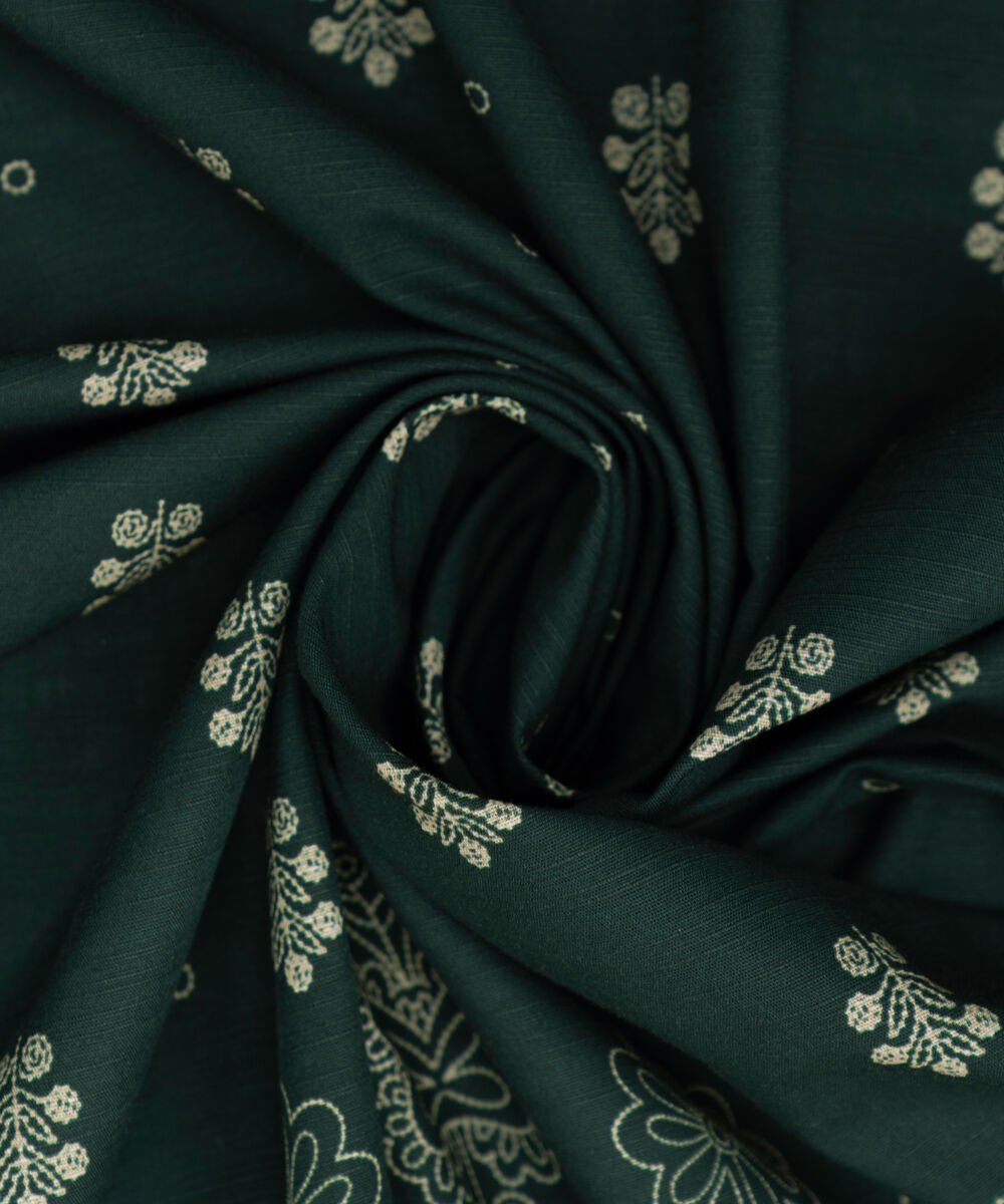 Printed Khaddar Green Dupatta