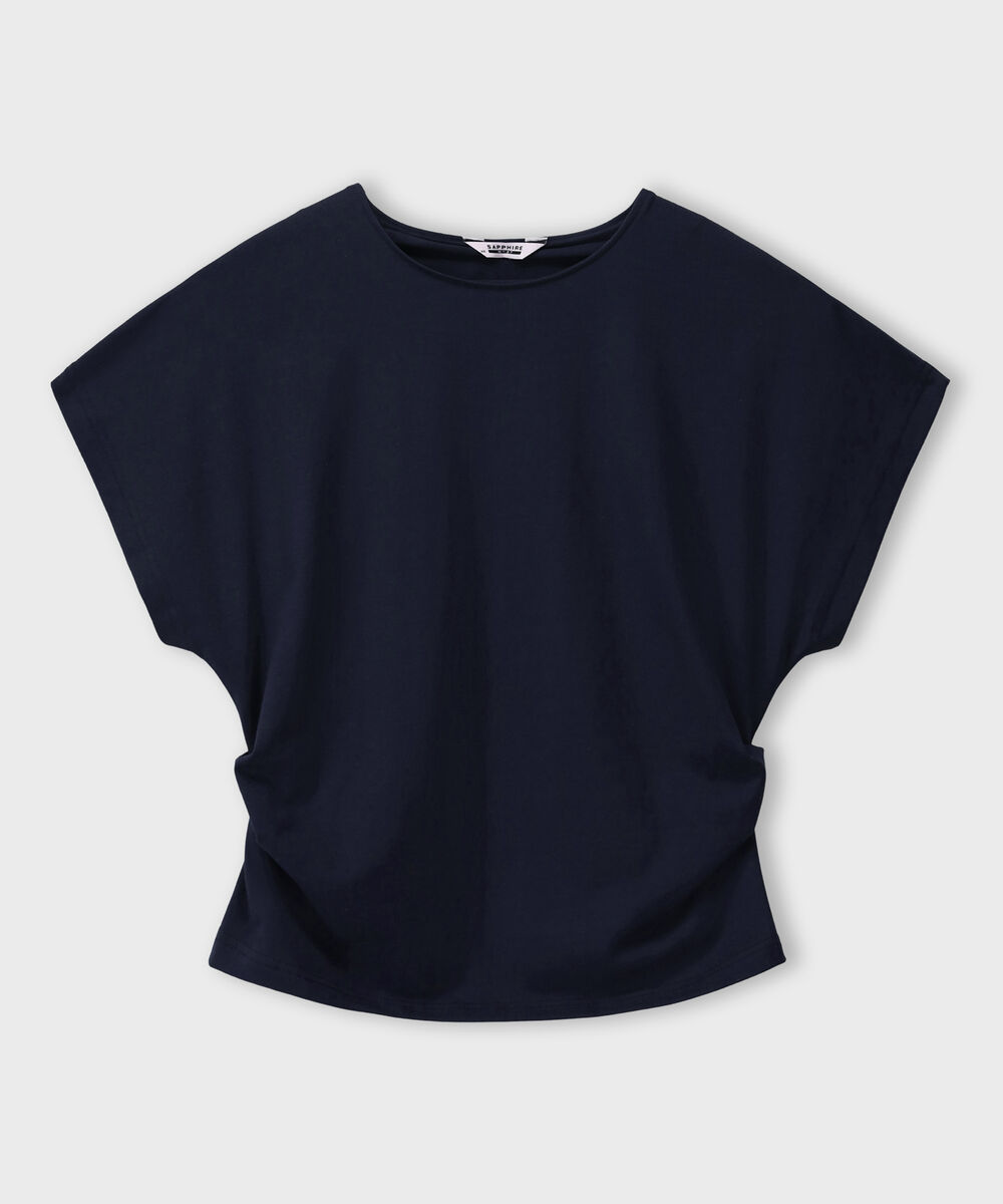 Women's Western Wear Blue Short Sleeve Kimono T-Shirt