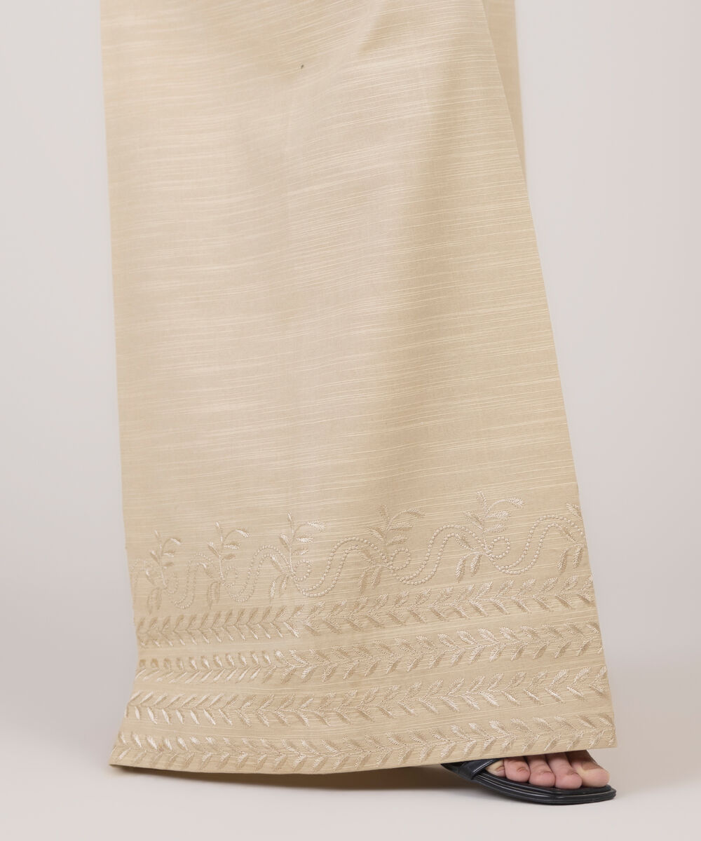 Women's Unstitched Khaddar Embroidered Trousers Fabric