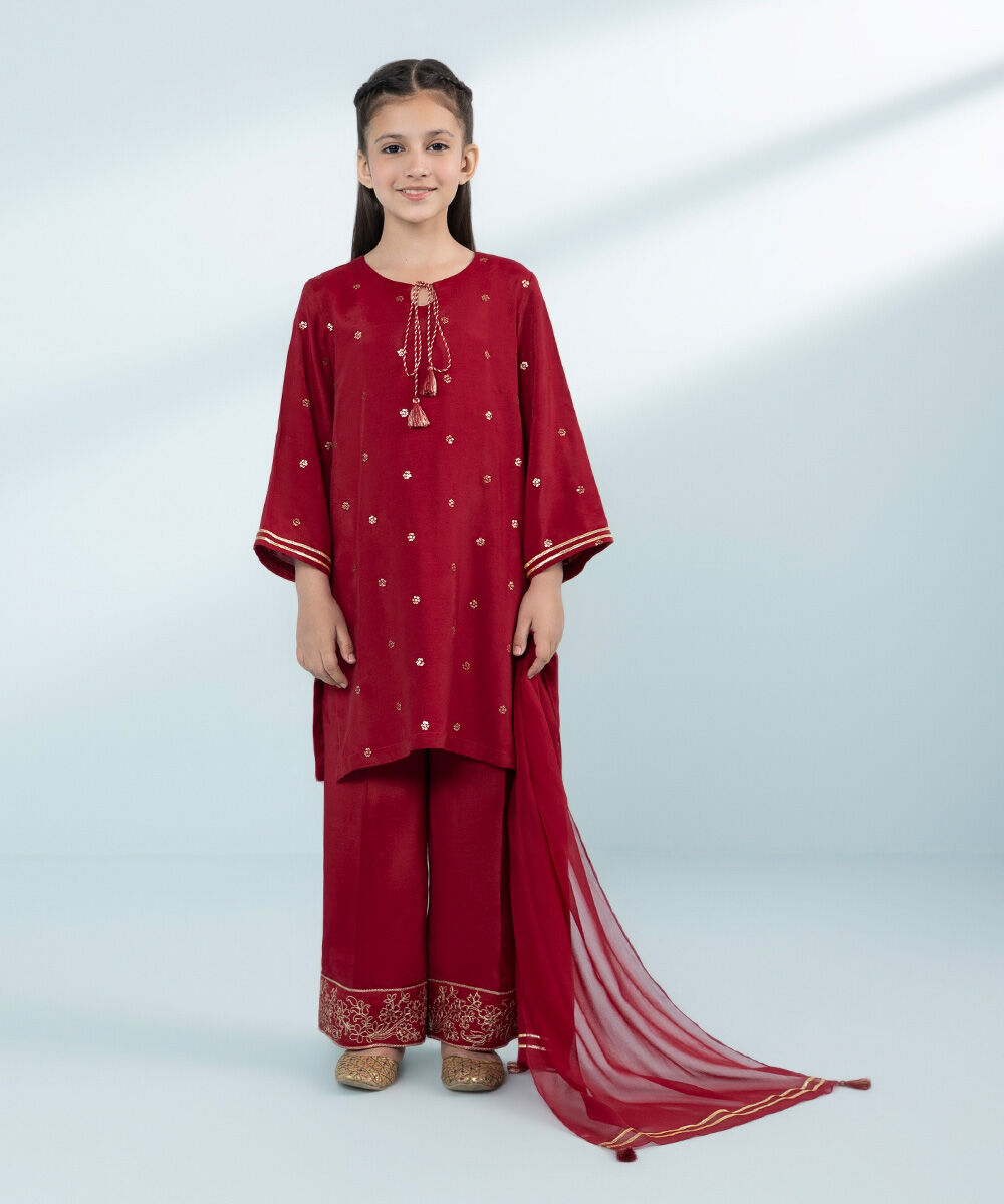 Mommy & Me Girls Three Piece Red Suit