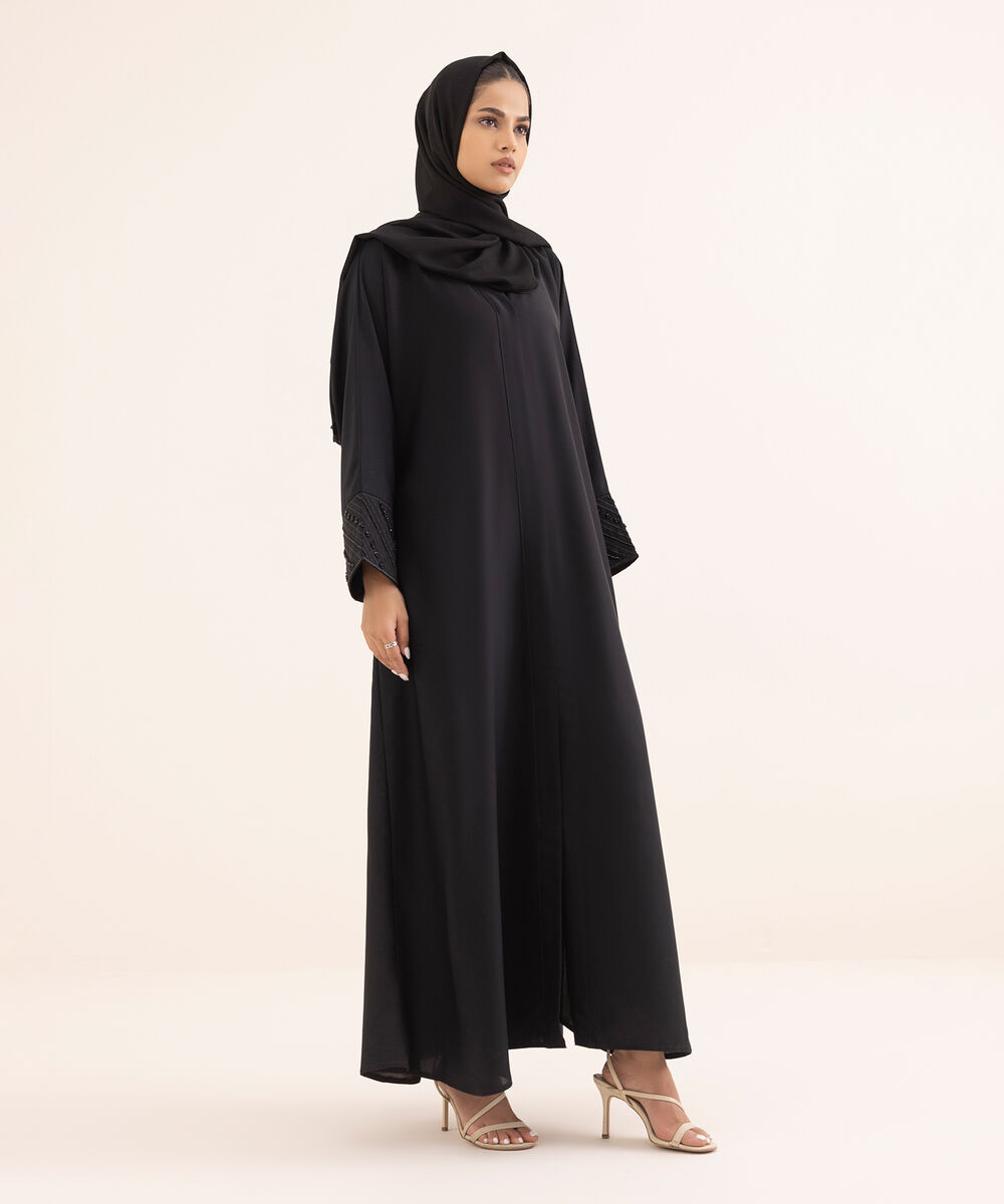 Women's Black Nida Abaya Set