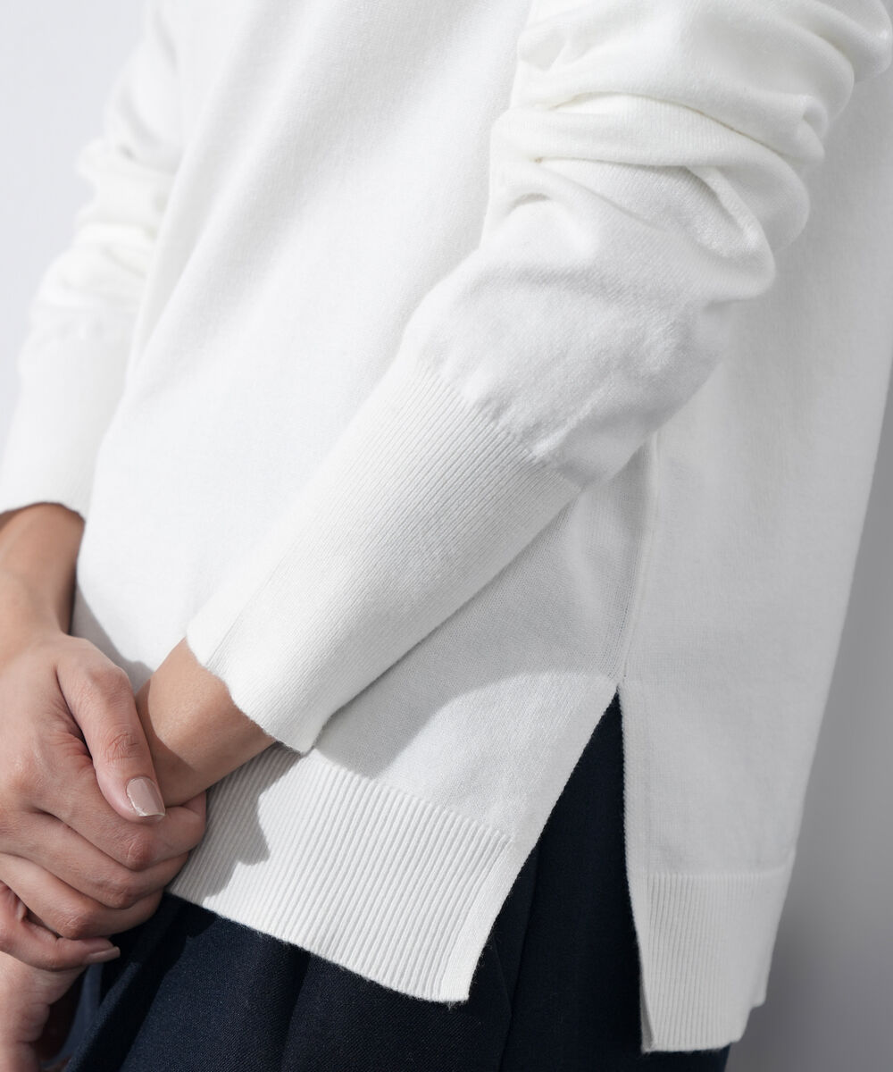 Women's Western Wear Off White Turtle Neck Knit Sweater