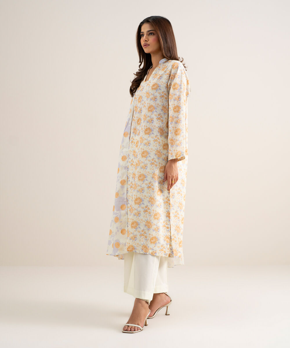 Women's Unstitched Lawn Printed Multi 3 Piece Suit