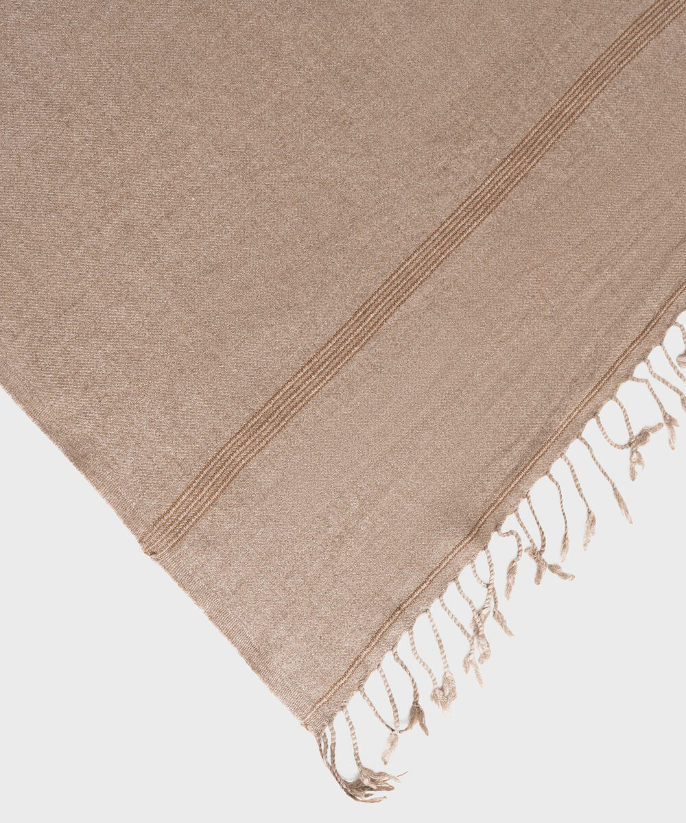 Men Wool Blended Beige Shawl