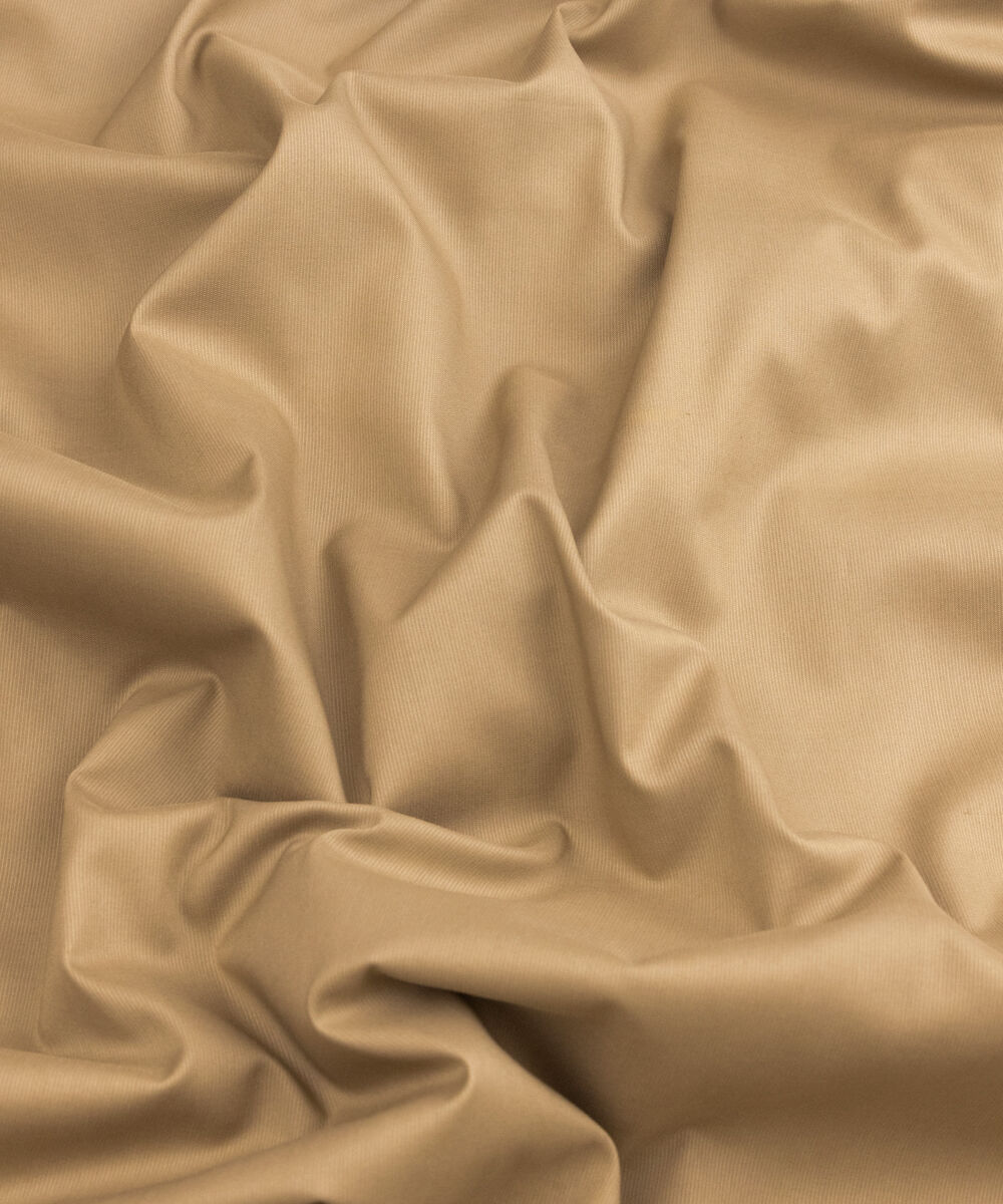 Men's Unstitched Two-Piece Khaki Premium Cotton Dobby Suit