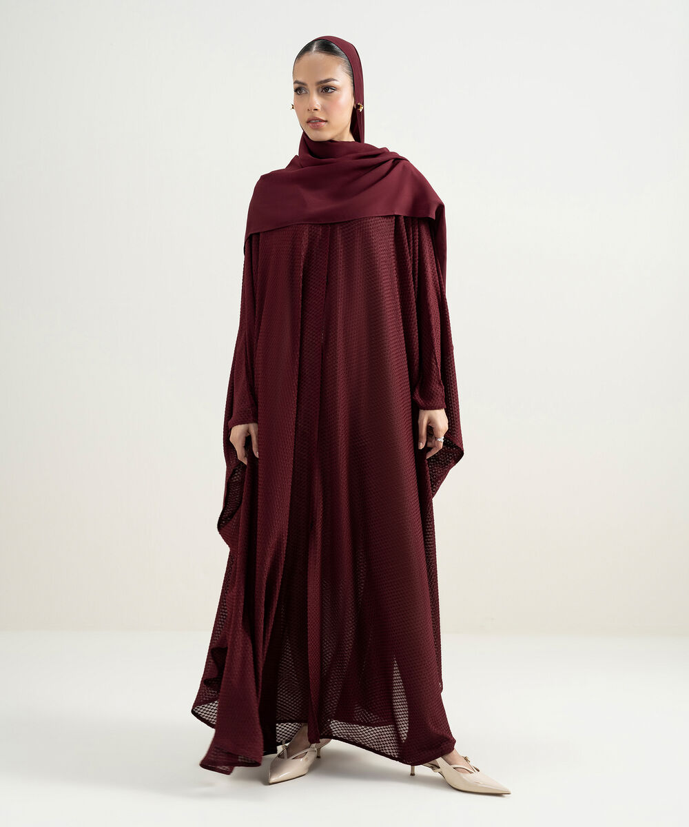 Women's Navy Kaftan Abaya Set