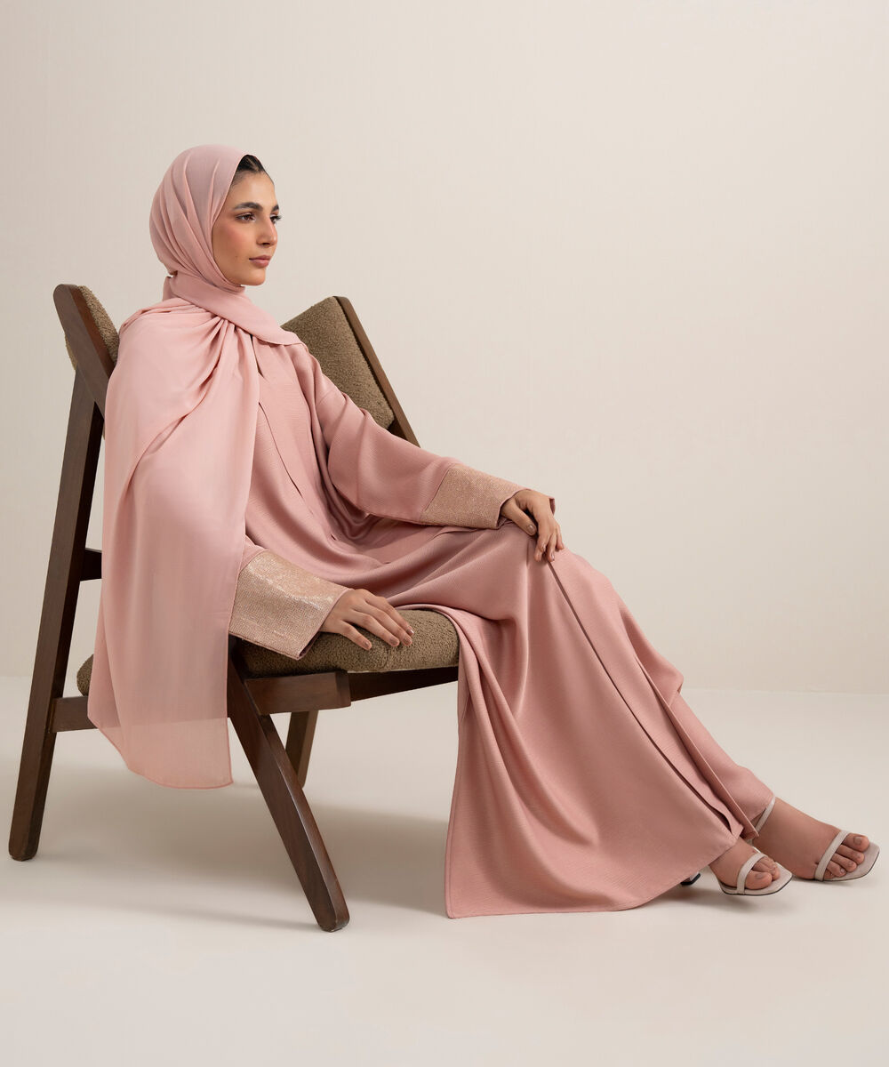 Women's Blush Pink Abaya Set