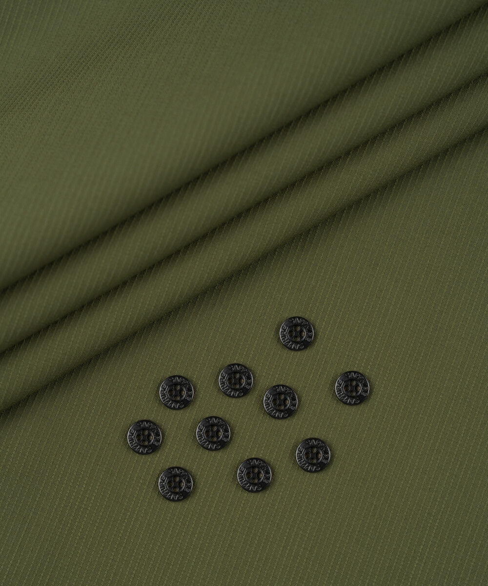 Men's Unstitched 2-Piece Premium Wash & Wear Dobby Olive Brown Suit