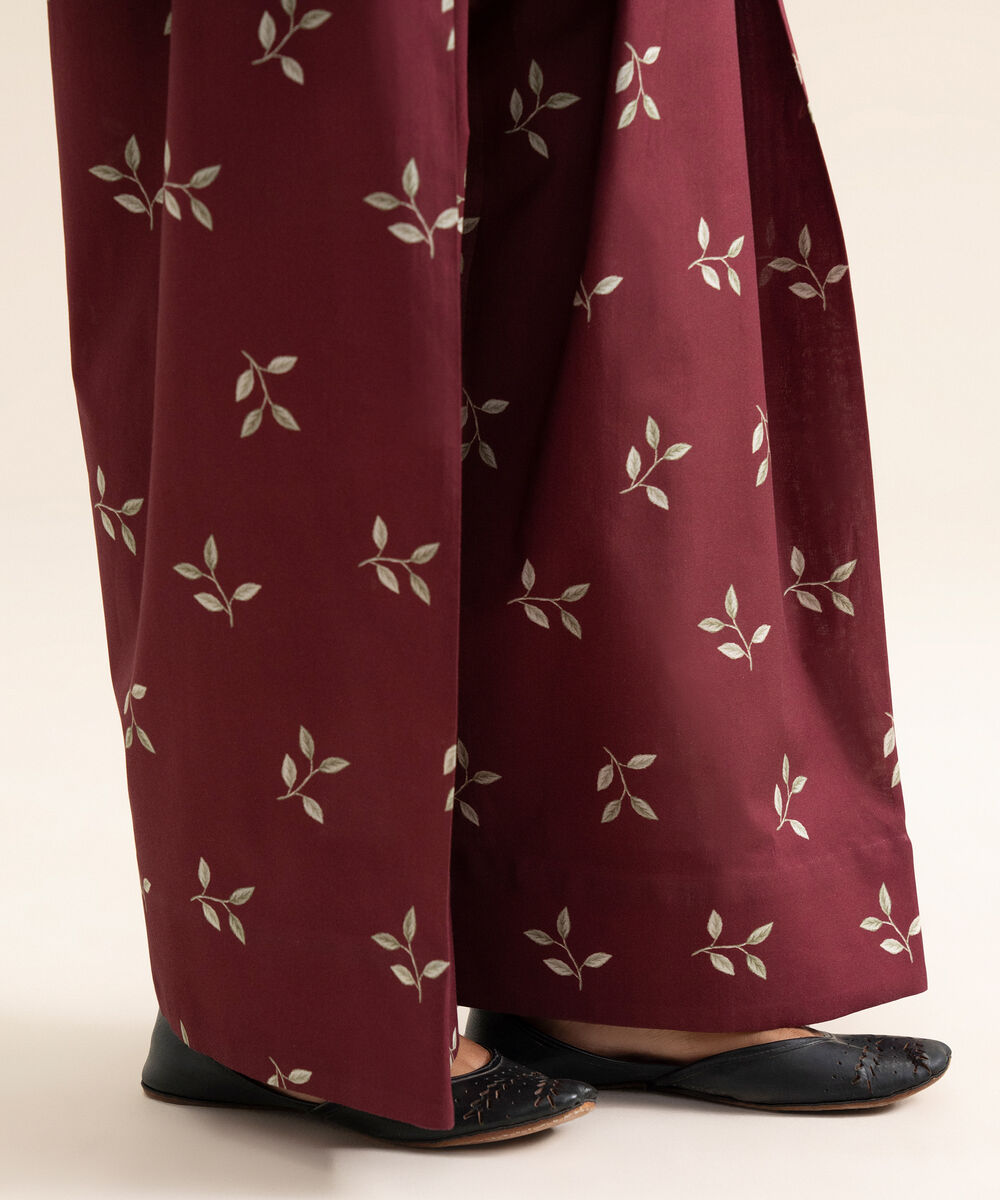 Women's Unstitched Premium Khaddar Maroon Trouser