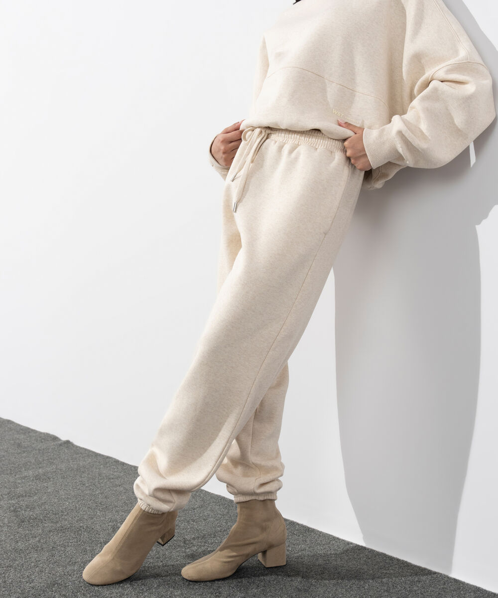Women's Western Wear Beige Fleece Jogging Trousers