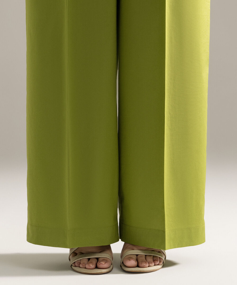 Women's RTW Cambric Printed Green Culottes