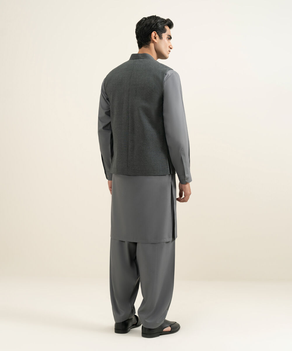 Men's black Luxury Viscose Waistcoat