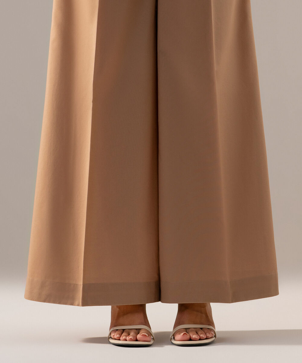 Women's RTW Cambric Solid Mauve Regular Shalwar