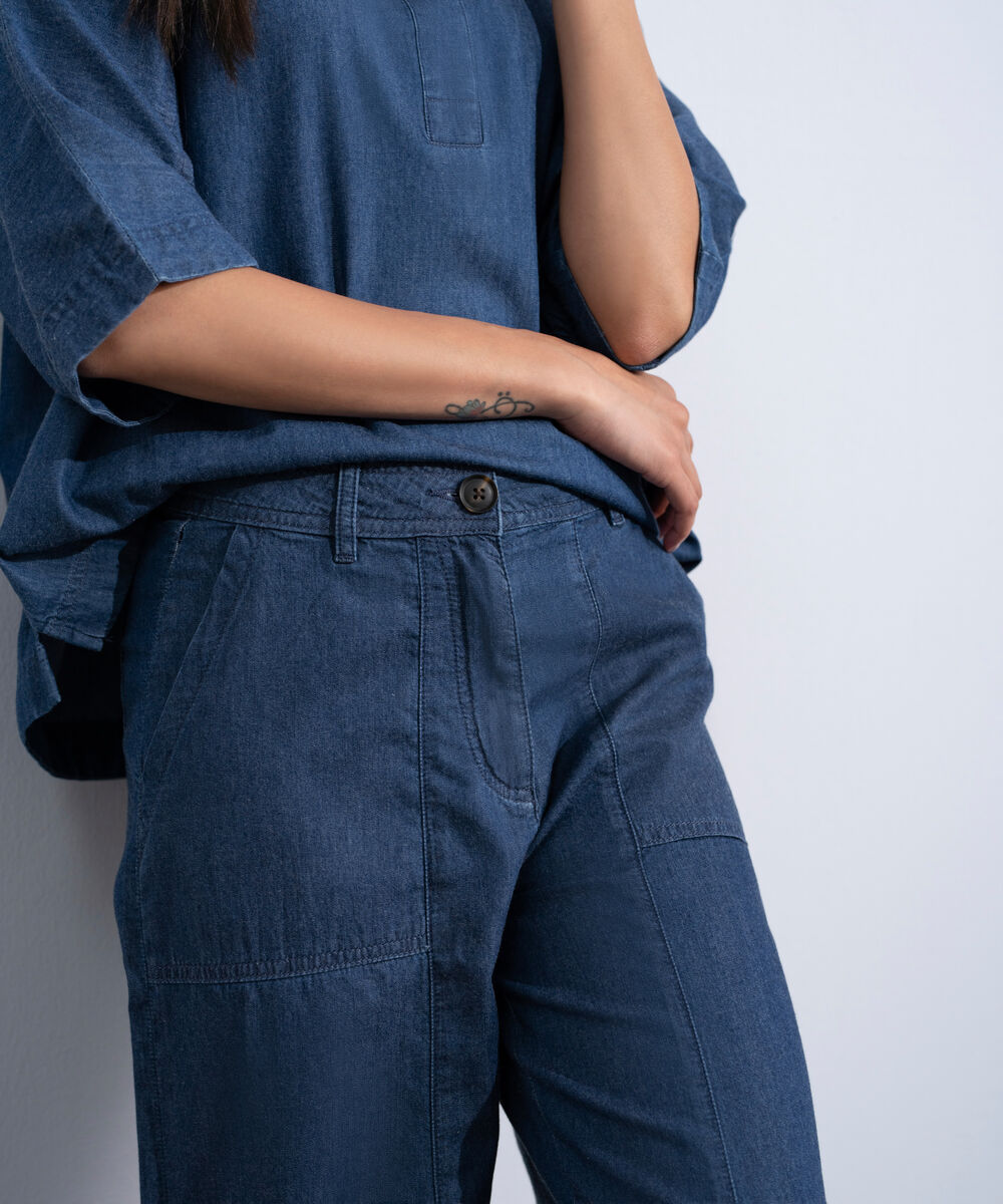 Women's Western Rinse Wash Light Weight Denim Trousers
