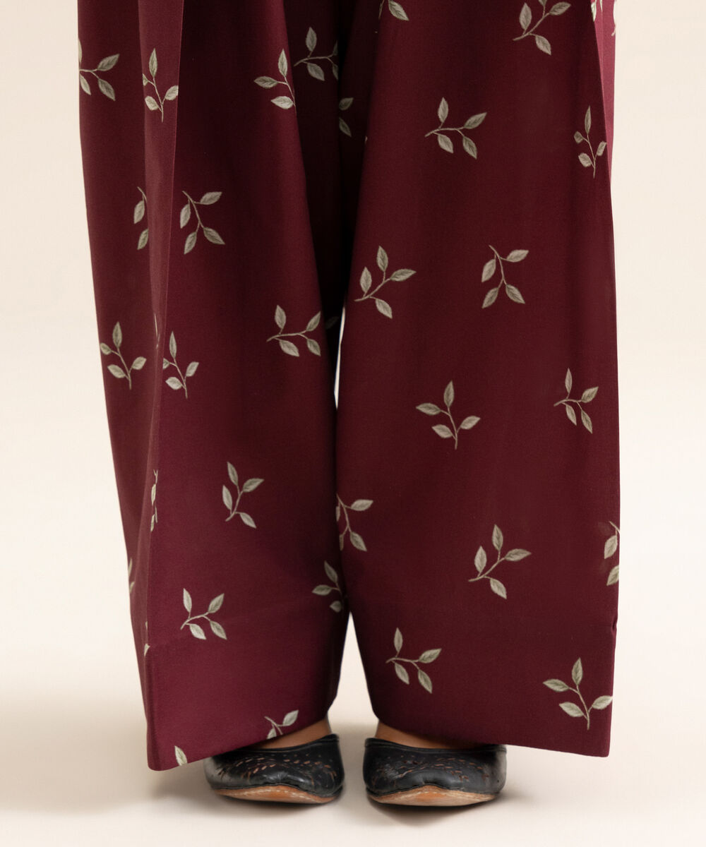 Women's Unstitched Premium Khaddar Maroon Trouser