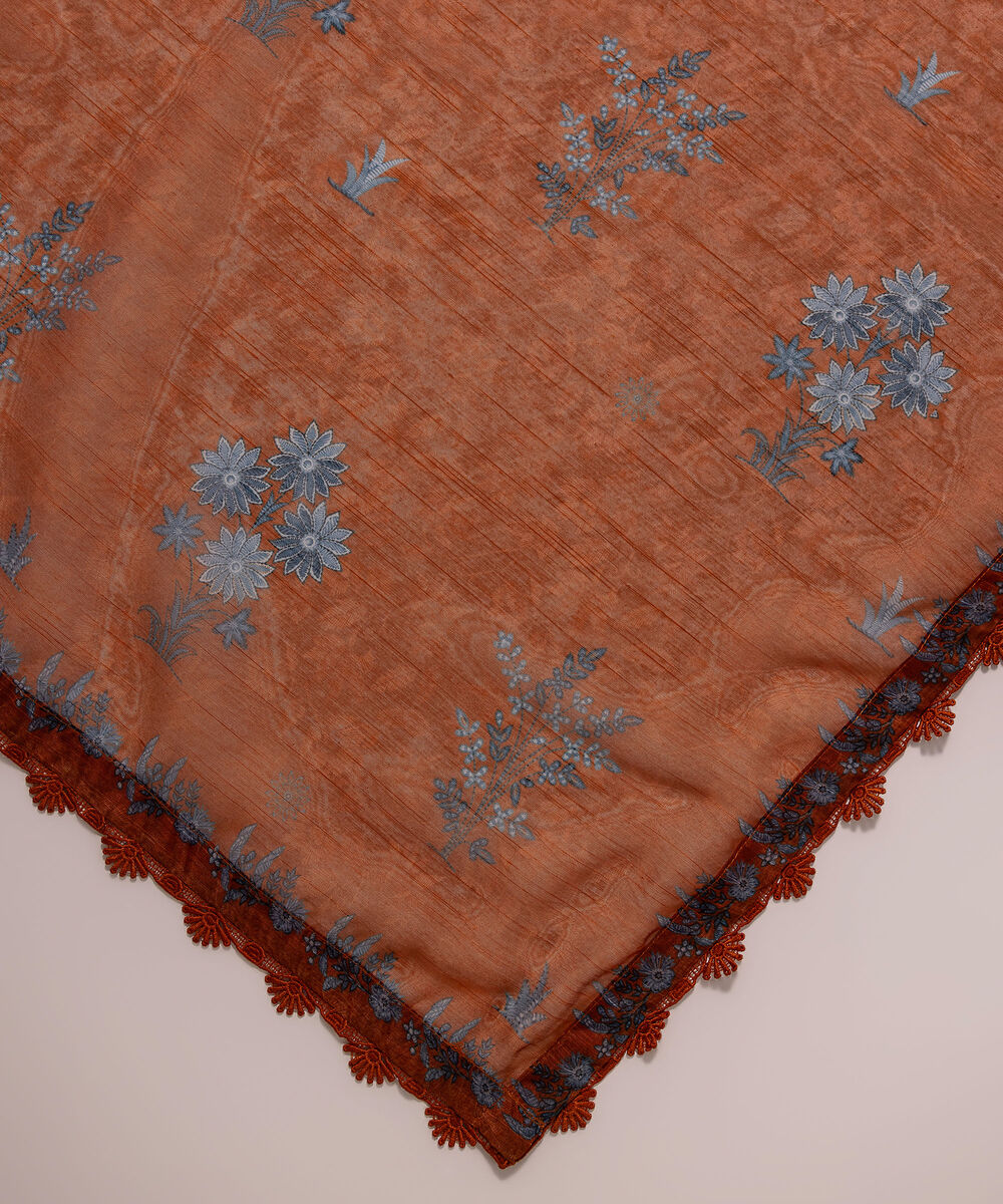 Manaar Printed Rust Dupatta
