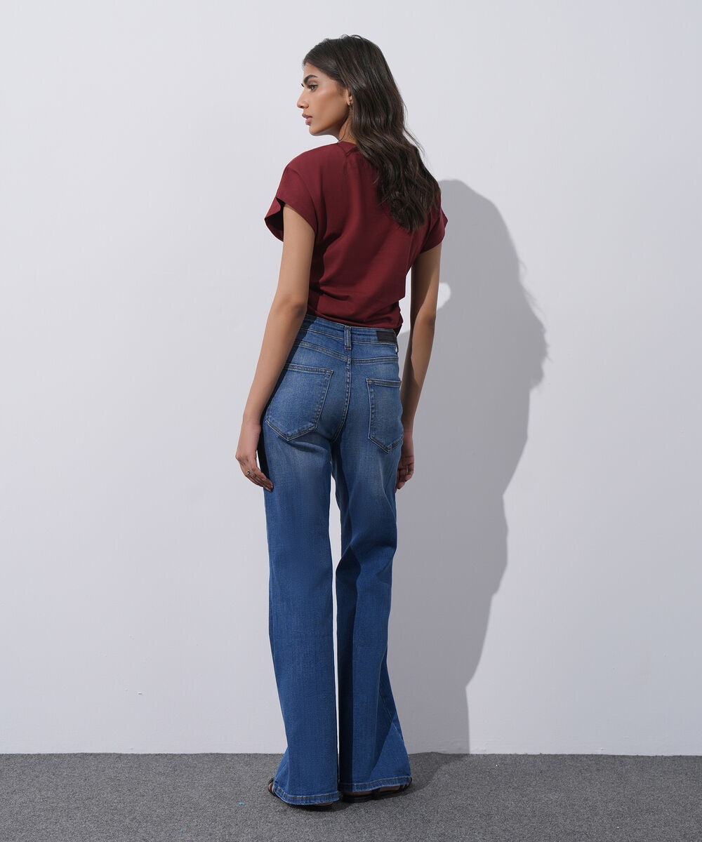 Women's Western Wear Blue Boot Cut Pants