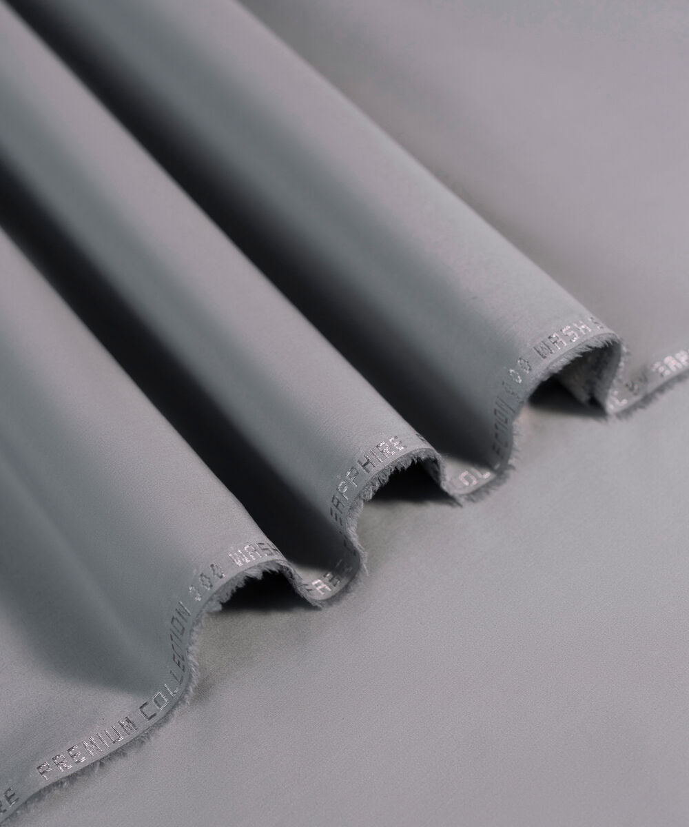 Men's Unstitched 2-Piece Luxe Wash & Wear Grey Suit