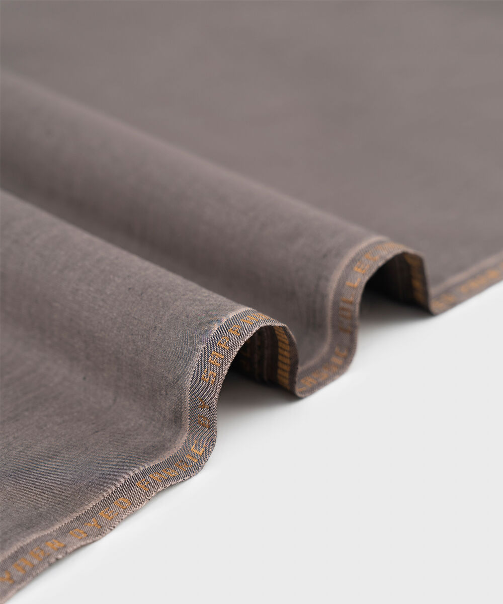 Men's Unstitched Dark Mauve Yarn dyed Wash & Wear Suit