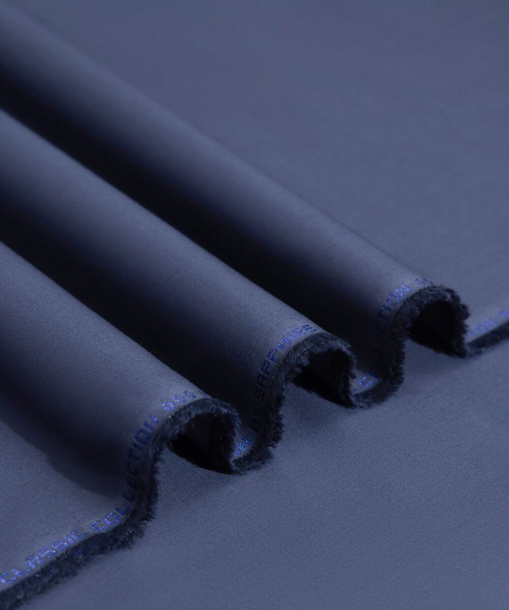 Men's Unstitched 2-Piece Premium Cotton Navy Suit