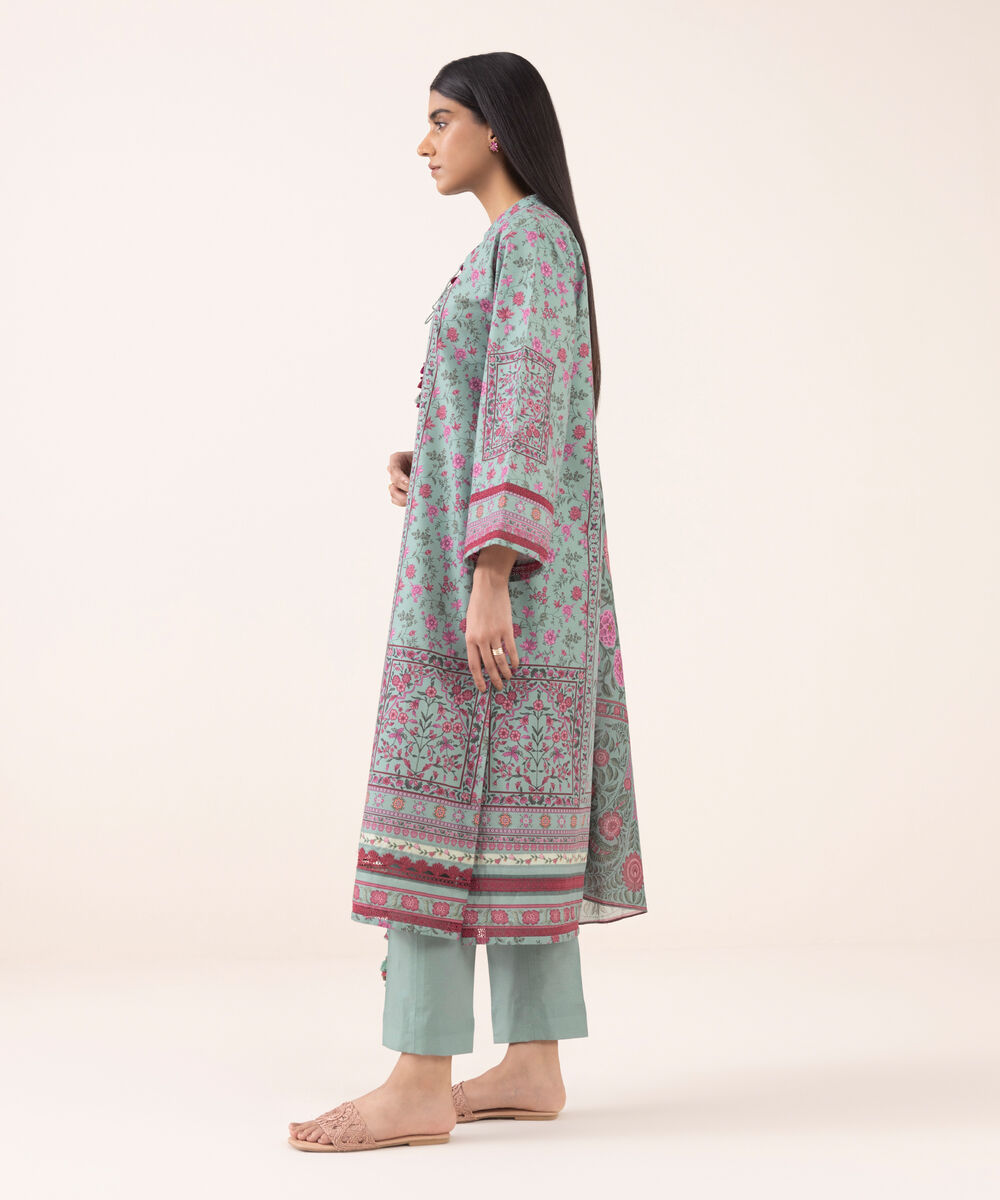 Women's Unstitched Cotton Printed Three Piece Suit