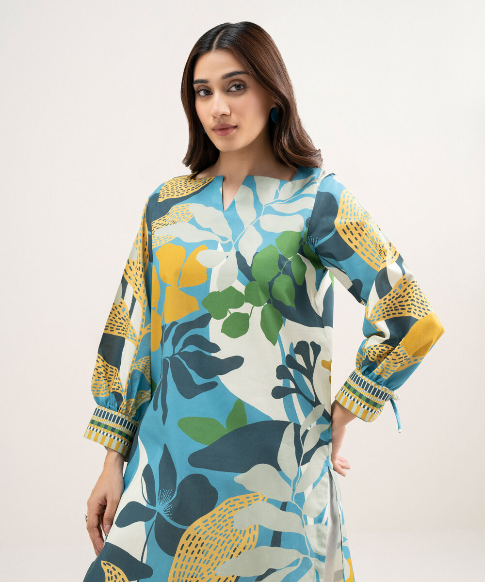 Women's Unstitched Lawn Printed Multi Shirt