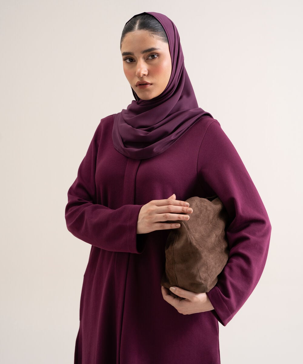 Women's Polyester Burgundy Hijab